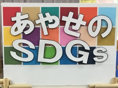 第34回図書館企画展「あやせのSDGs」の展示の写真