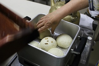 蒸しあがりました!