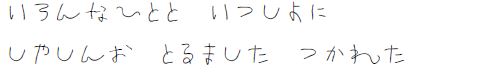 いろんなひとといっしょに、しゃしんをとりました。つかれた。